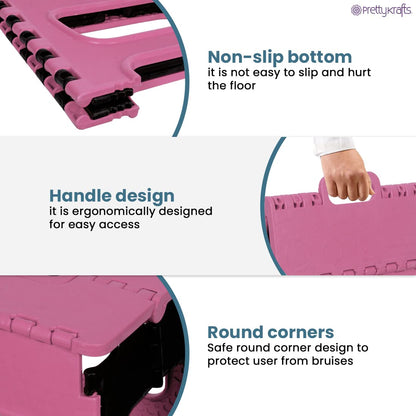 12 Inches Super Strong Folding Step Stool for Adults and Kids, Kitchen Stepping Stools, Garden Step Stool Kitchen Stool