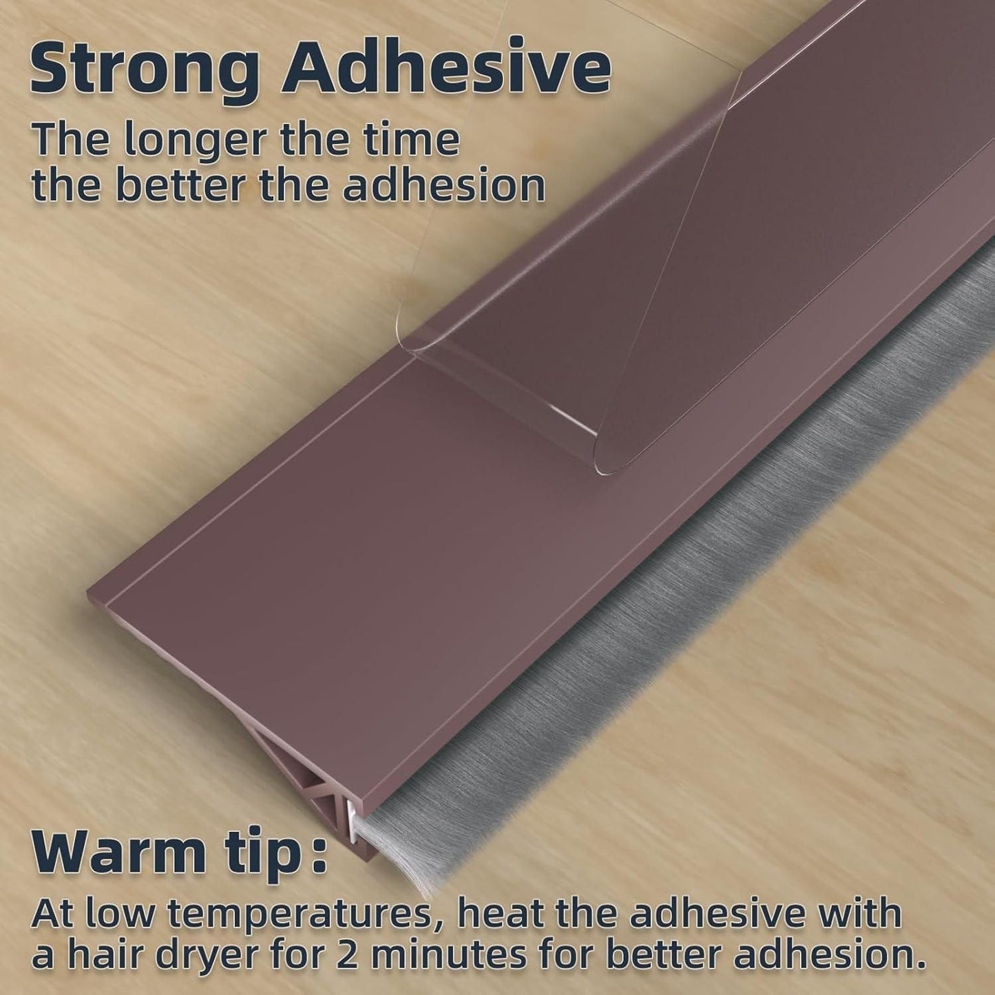 Door Draft Stopper With Brush